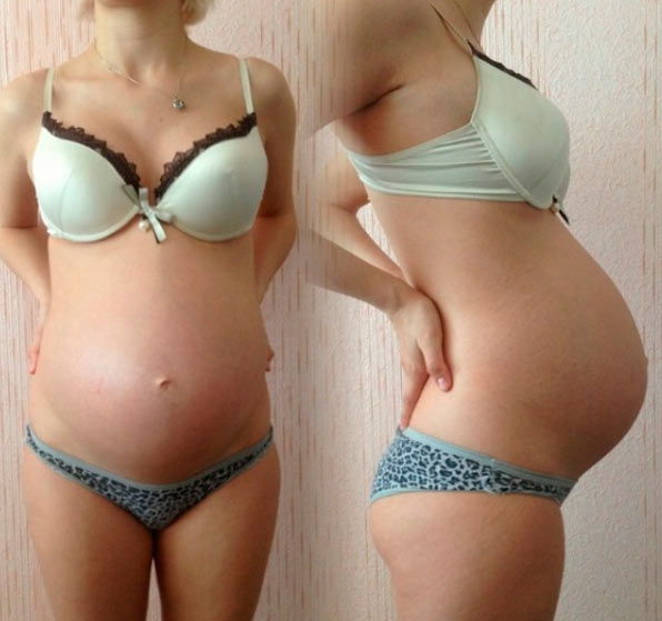 Фото живота на 27 неделе беременности